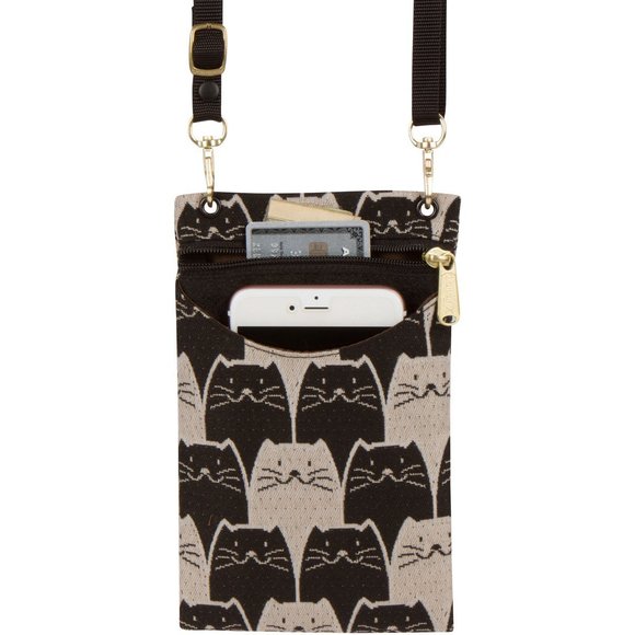 Tapestry Crossbody Cell Phone Or Passport Purse, Handmade In Usa C c: - Picture 4 of 7